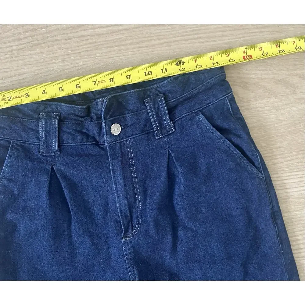 PAIGE Harper Flutter Waistband Baltimore Wide Leg Denim Jeans 29 Preppy Boho‎